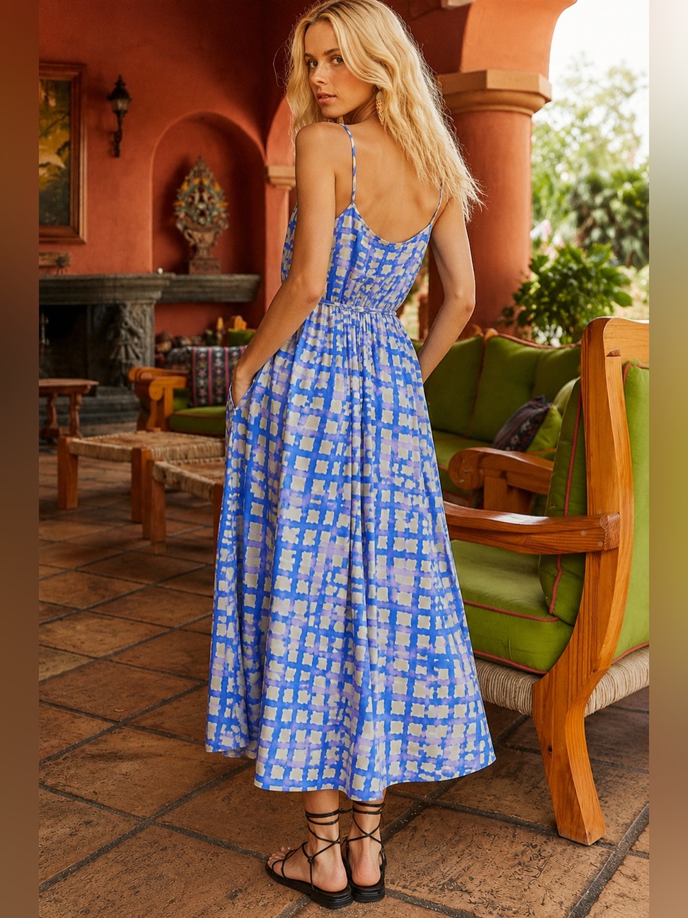 Hunter Bell Rivers Dress “Cobblestone” Silk Blend Midi Maxi Dress M - Picture 2 of 11